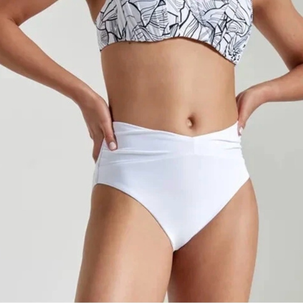 CALIA by Carrie Underwood White High-Waist Bikini Bottom